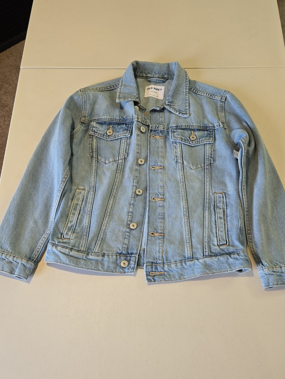 Old Navy Light Blue Denim Jacket for Kids Size XL 14/16